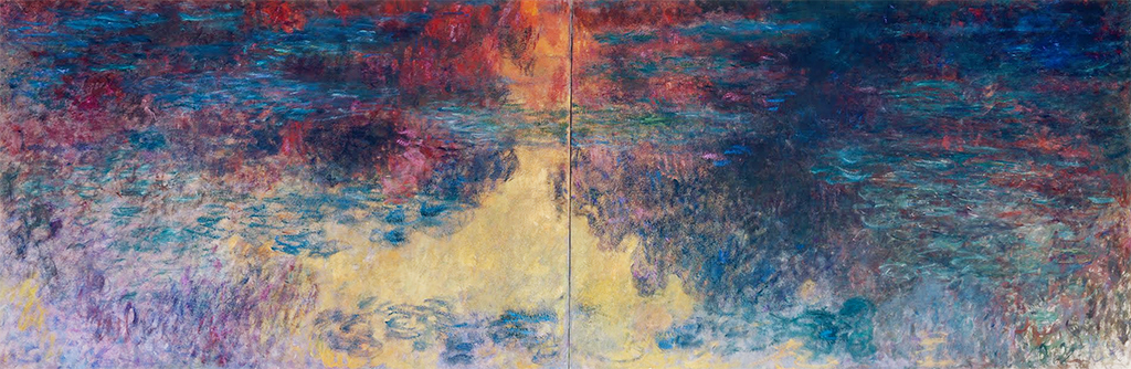 The Water Lily Pond in the Evening Claude Monet